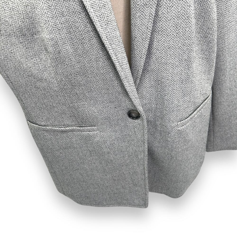 LOFT Light Gray Single-Button Blazer Jacket - image 4